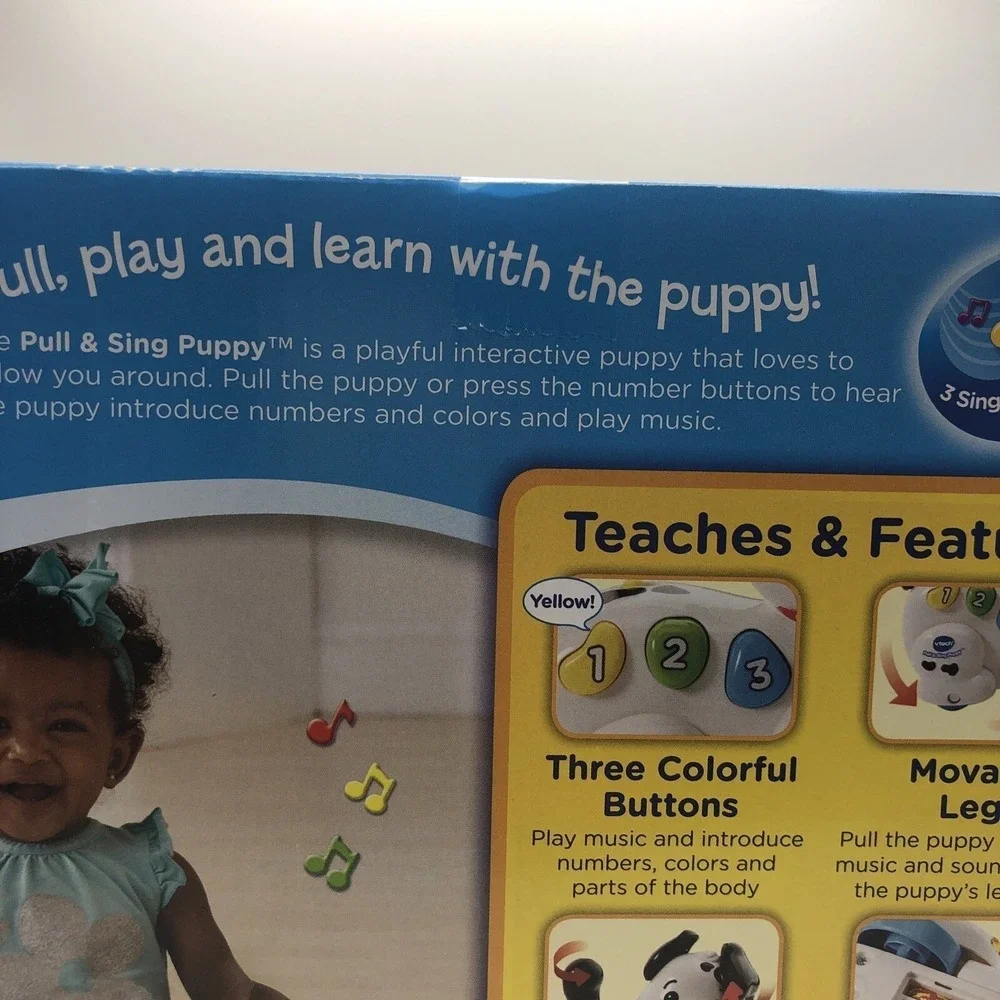 VTech Pull & Sing Puppy Interactive Learning Walking Toy Dalmatian 6-36 Months